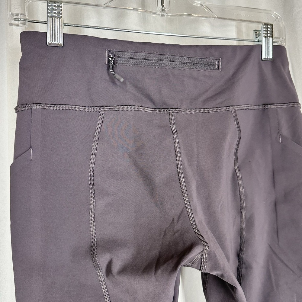 Lululemon Pace Rival Cropped Leggings Sz 6 Vintage Grape Pockets Pants Yoga Run - Picture 4 of 15